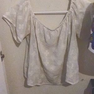 Off the shoulder crop top